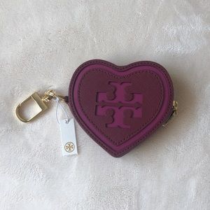❌SOLD❌ Tory Burch Heart Key Fob Coin Case Keychain